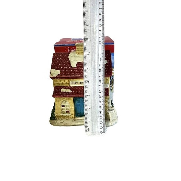 Winter Valley Cottages Porcelain Lighted House – Post Office Village Building - Picture 9 of 10